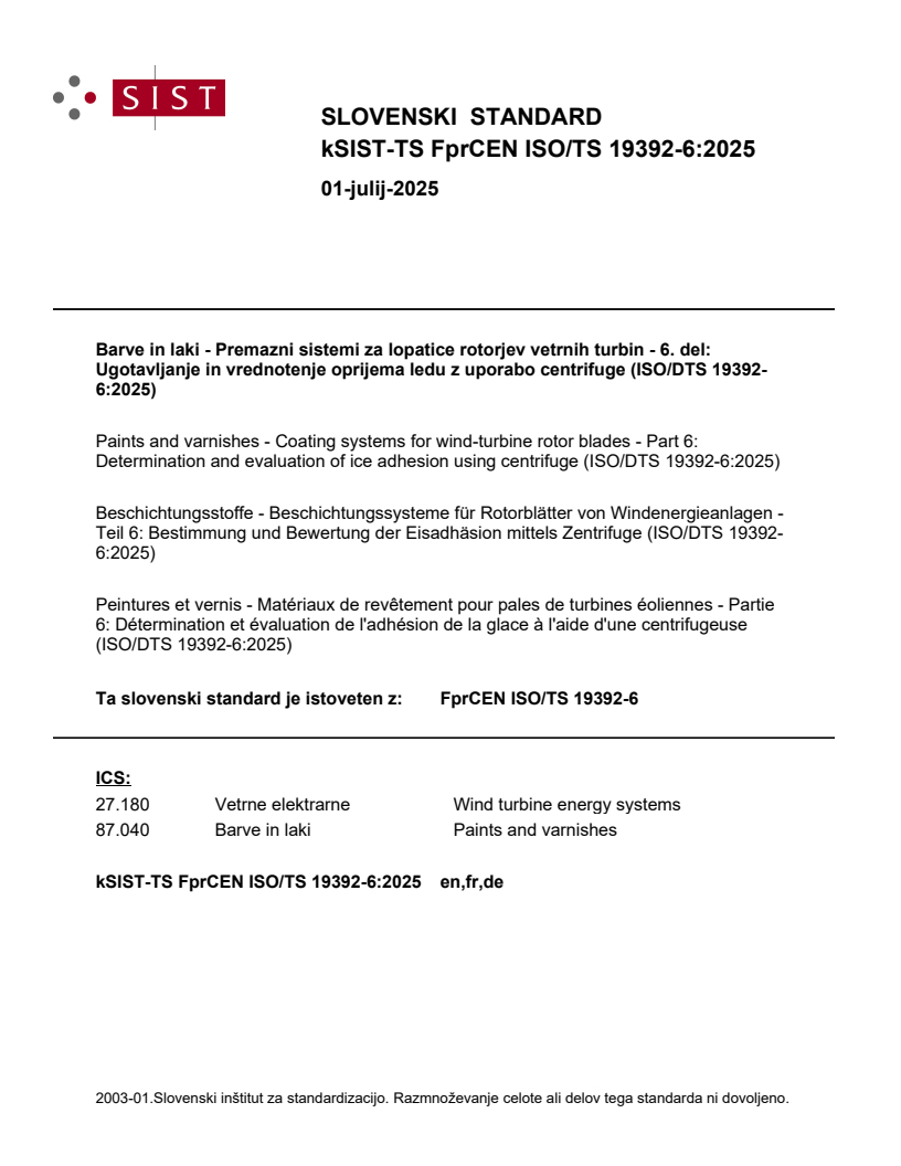 kTS FprCEN ISO/TS 19392-6:2025