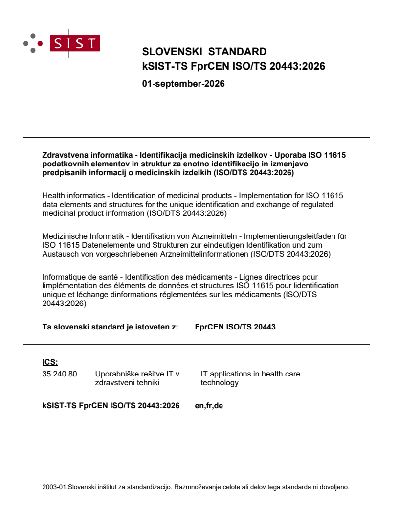 FprCEN ISO/TS 20443 kTS FprCEN ISO/TS 20443:2026 - BARVE - Page 1 preview