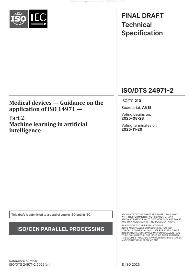 kTS FprCEN ISO/TS 24971-2:2025