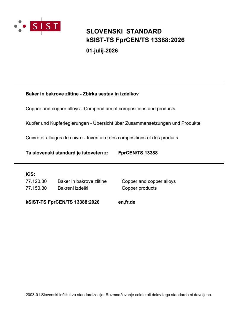 CEN/TS 13388:2026 kTS FprCEN/TS 13388:2026 - Page 1 preview