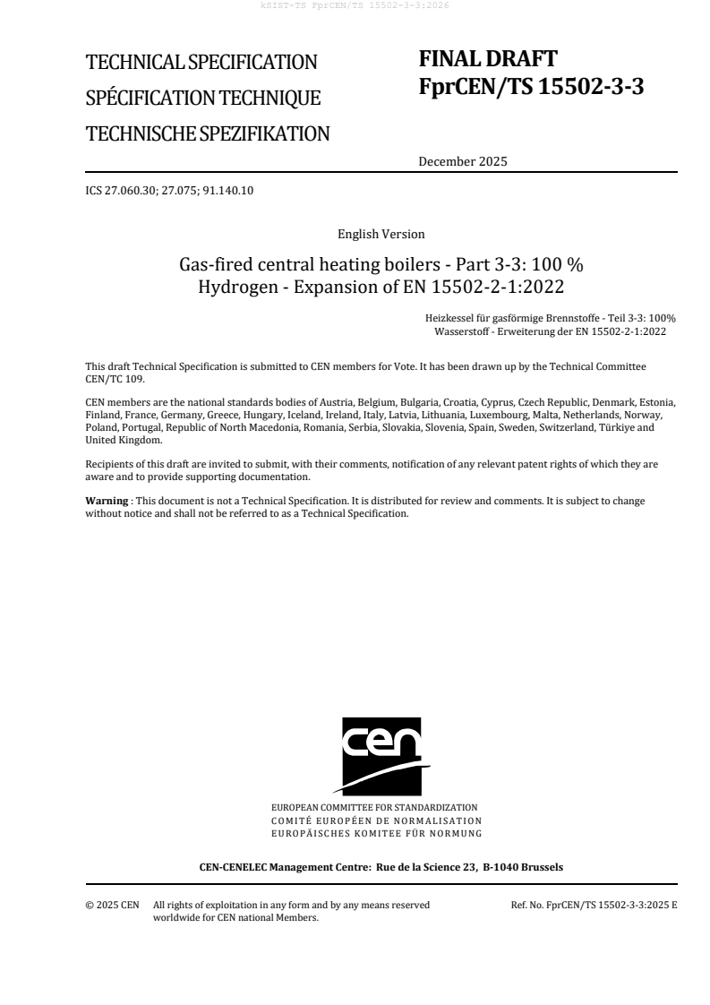 kTS FprCEN/TS 15502-3-3:2026