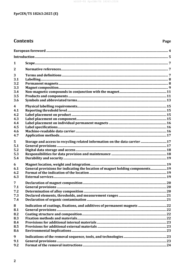 FprCEN/TS 18263 kTS FprCEN/TS 18263:2026 - BARVE - Page 4 preview