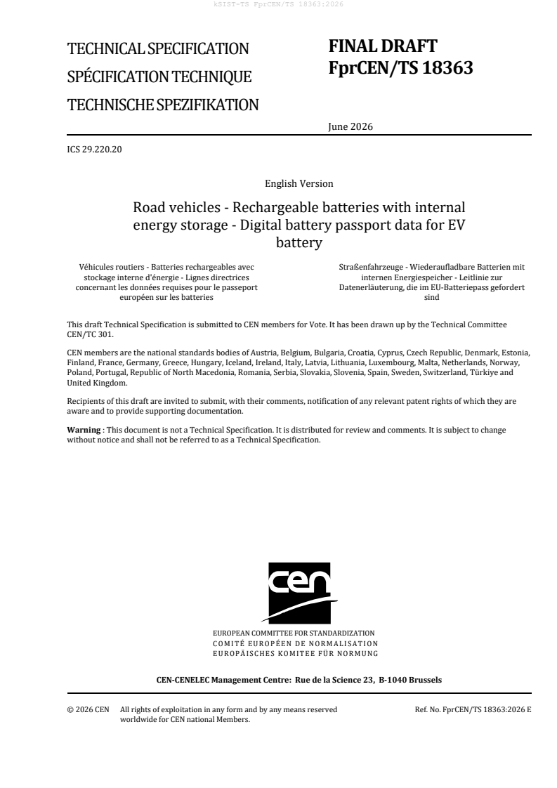 FprCEN/TS 18363 kTS FprCEN/TS 18363:2026 - Page 3 preview