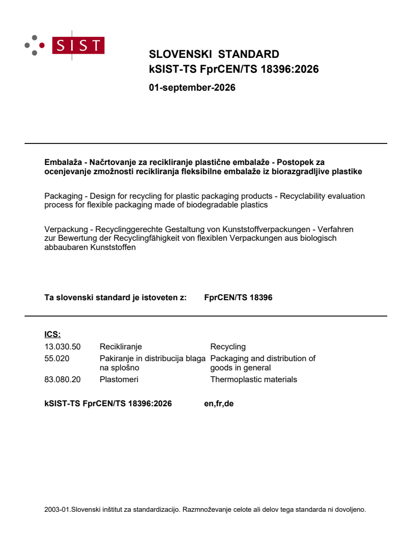 FprCEN/TS 18396 kTS FprCEN/TS 18396:2026 - Page 1 preview