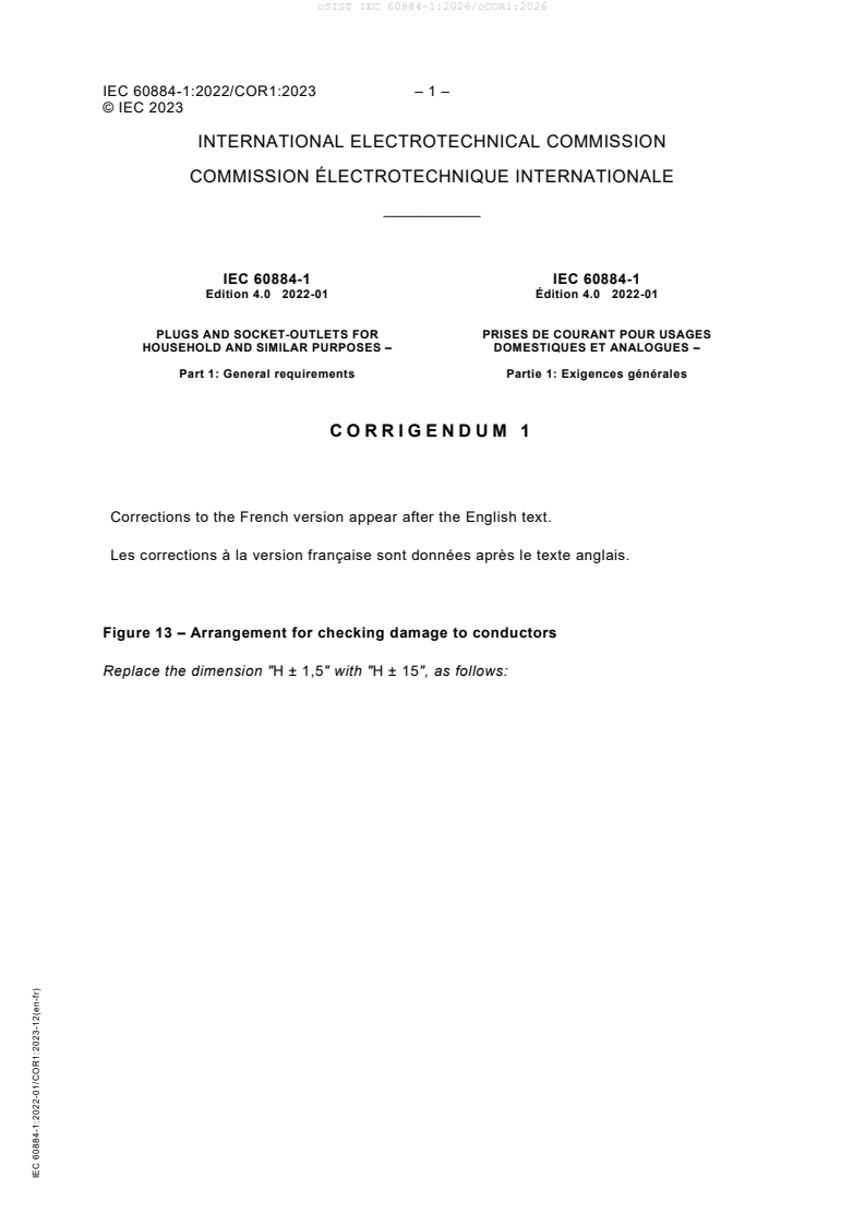 IEC 60884-1:2022/COR1:2023 IEC 60884-1:2026/oCOR1:2026 - Page 3 preview