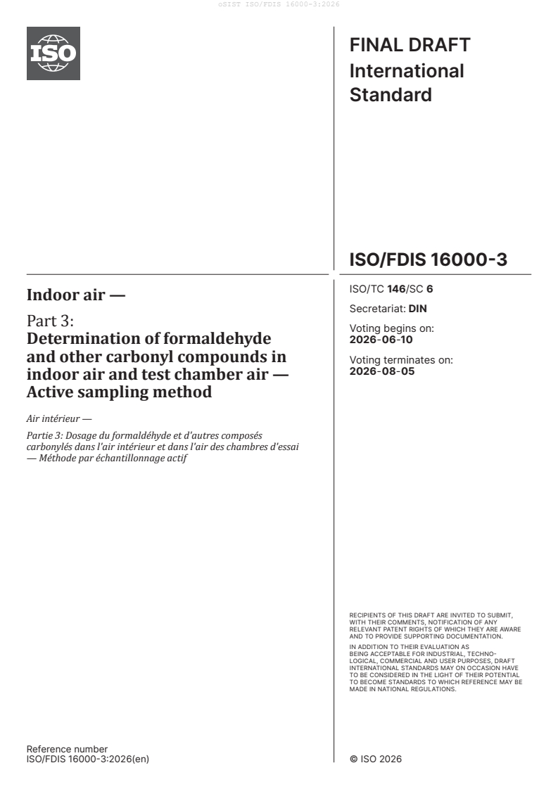 SIST ISO 16000-3:2026 oSIST ISO/FDIS 16000-3:2026 - Page 3 preview