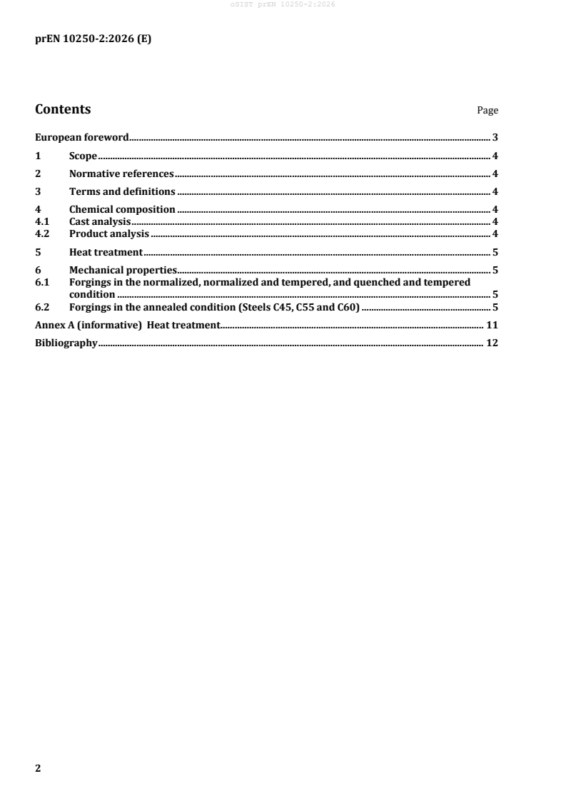 prEN 10250-2 prEN 10250-2:2026 - Page 4 preview