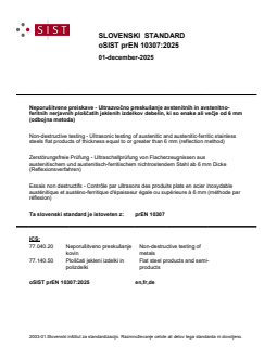 prEN 10307:2025 - Page 1 preview