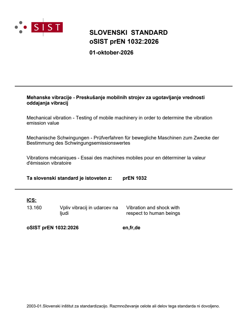 prEN 1032 prEN 1032:2026 - Page 1 preview