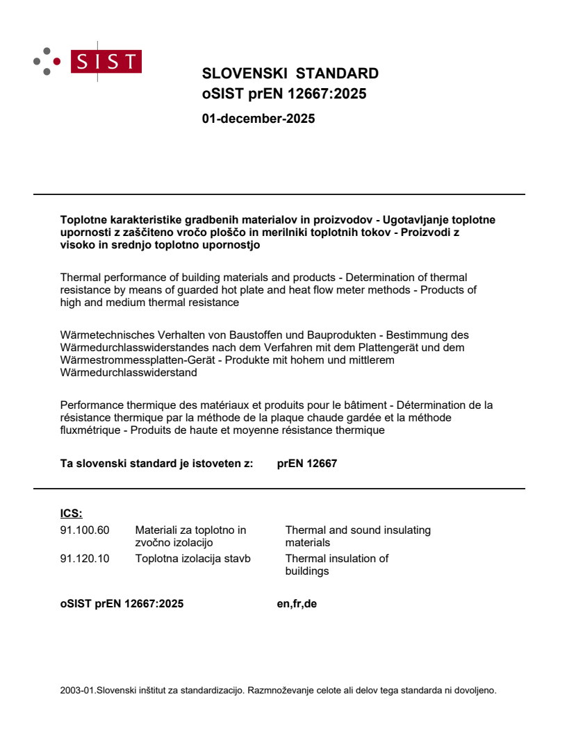 prEN 12667 prEN 12667:2025