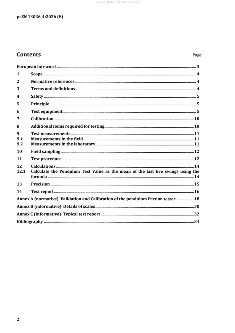 prEN 13036-4 prEN 13036-4:2026 - Page 4 preview