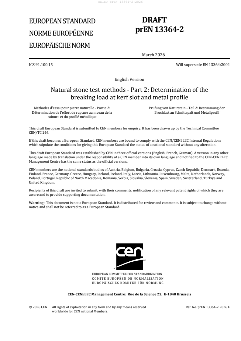 prEN 13364-2 prEN 13364-2:2026 - Page 3 preview