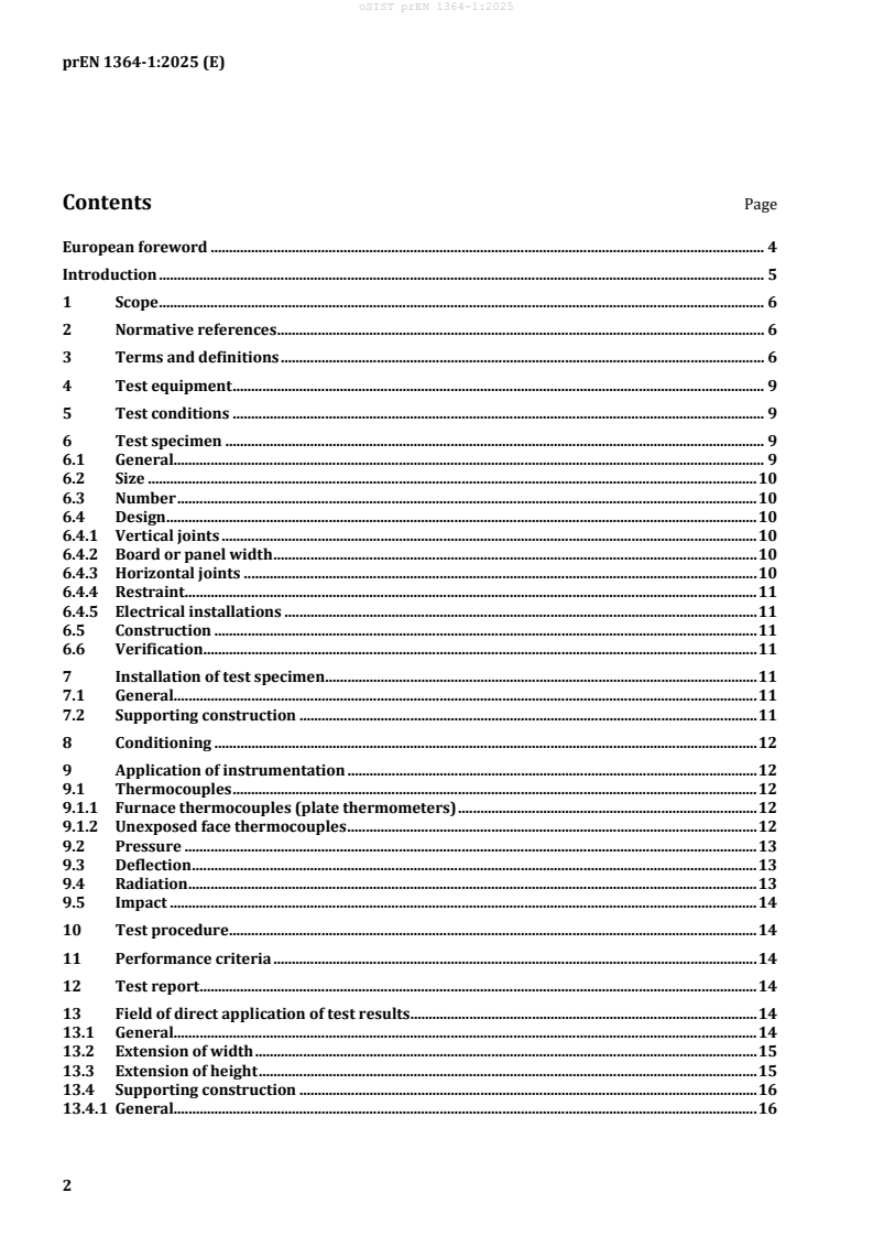 prEN 1364-1 prEN 1364-1:2025 - Page 4 preview