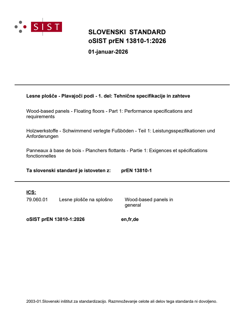 prEN 13810-1 prEN 13810-1:2026