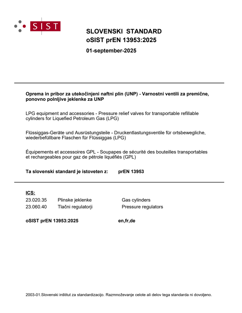 prEN 13953:2025