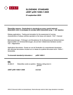 oSIST prEN 14363-1:2025 oSIST prEN 14363-1:2025 - Page 1 preview