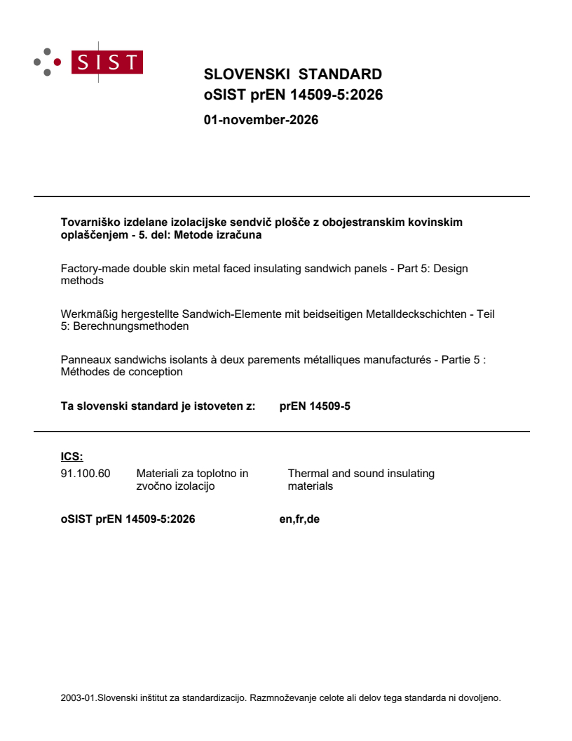 prEN 14509-5 prEN 14509-5:2026 - Page 1 preview
