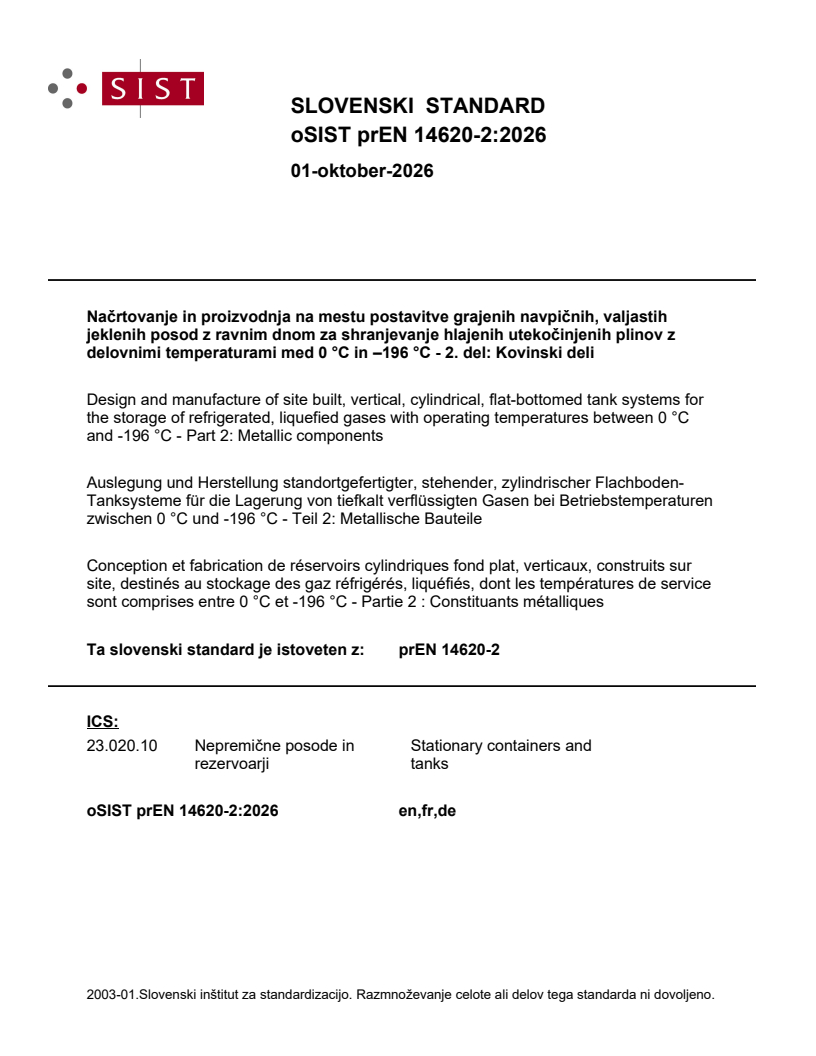 prEN 14620-2 prEN 14620-2:2026 - Page 1 preview