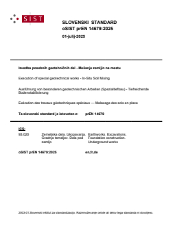 prEN 14679:2025 - BARVE - Page 1 preview