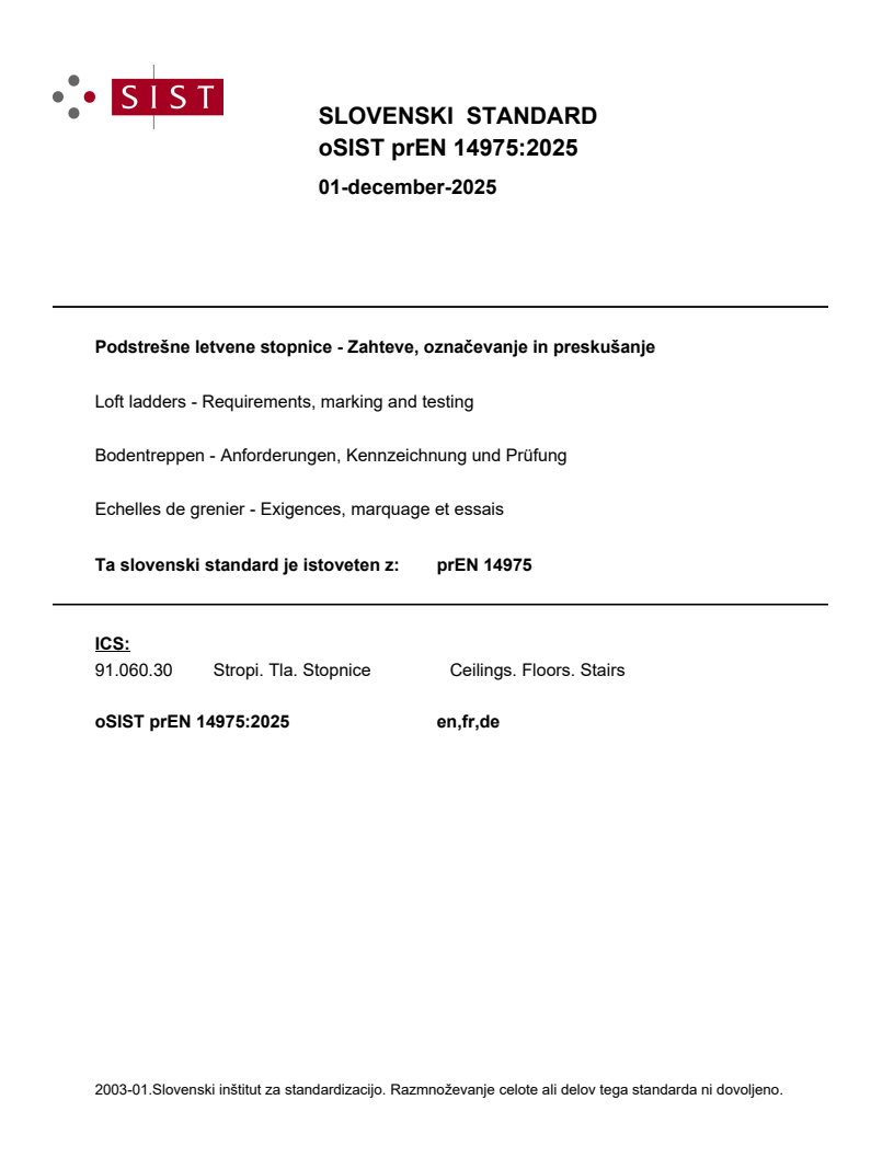 prEN 14975:2025 - BARVE