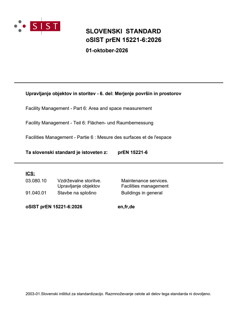 prEN 15221-6 prEN 15221-6:2026 - BARVE - Page 1 preview