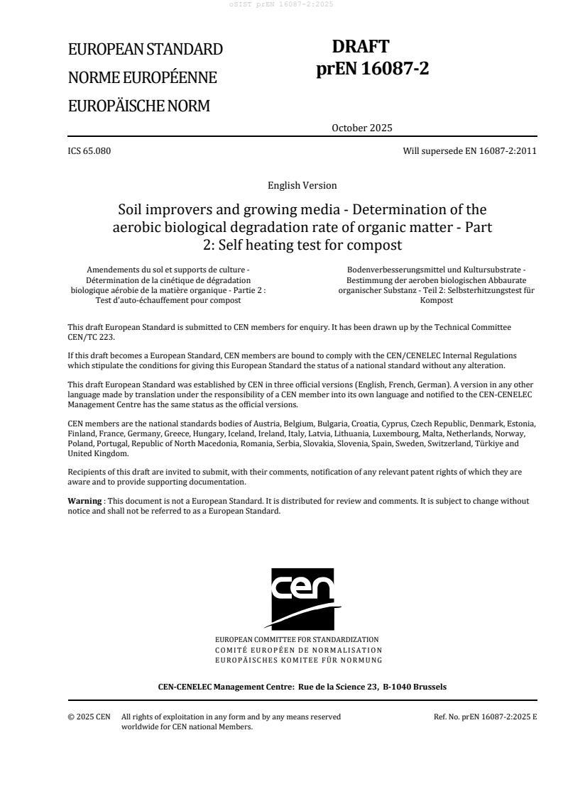 prEN 16087-2:2025 - BARVE