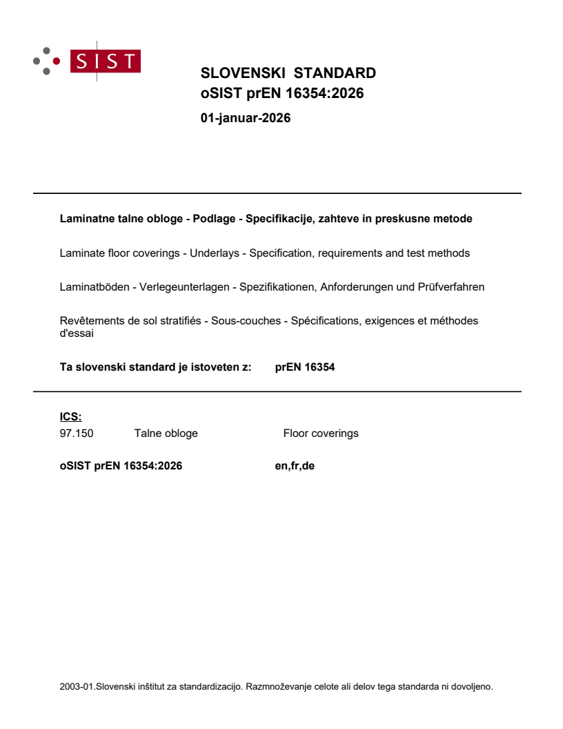 prEN 16354 prEN 16354:2026