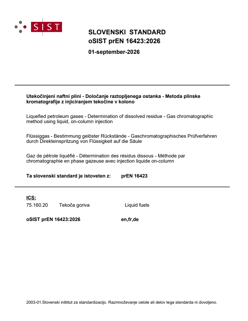 prEN 16423 prEN 16423:2026 - BARVE - Page 1 preview