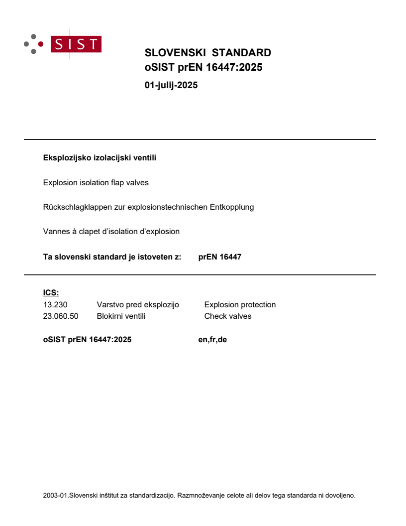 prEN 16447:2025 - BARVE