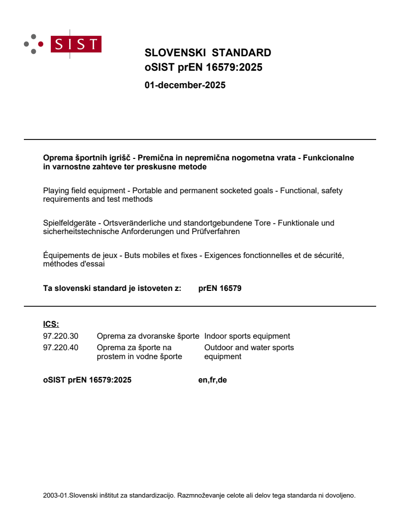 prEN 16579:2025 - BARVE