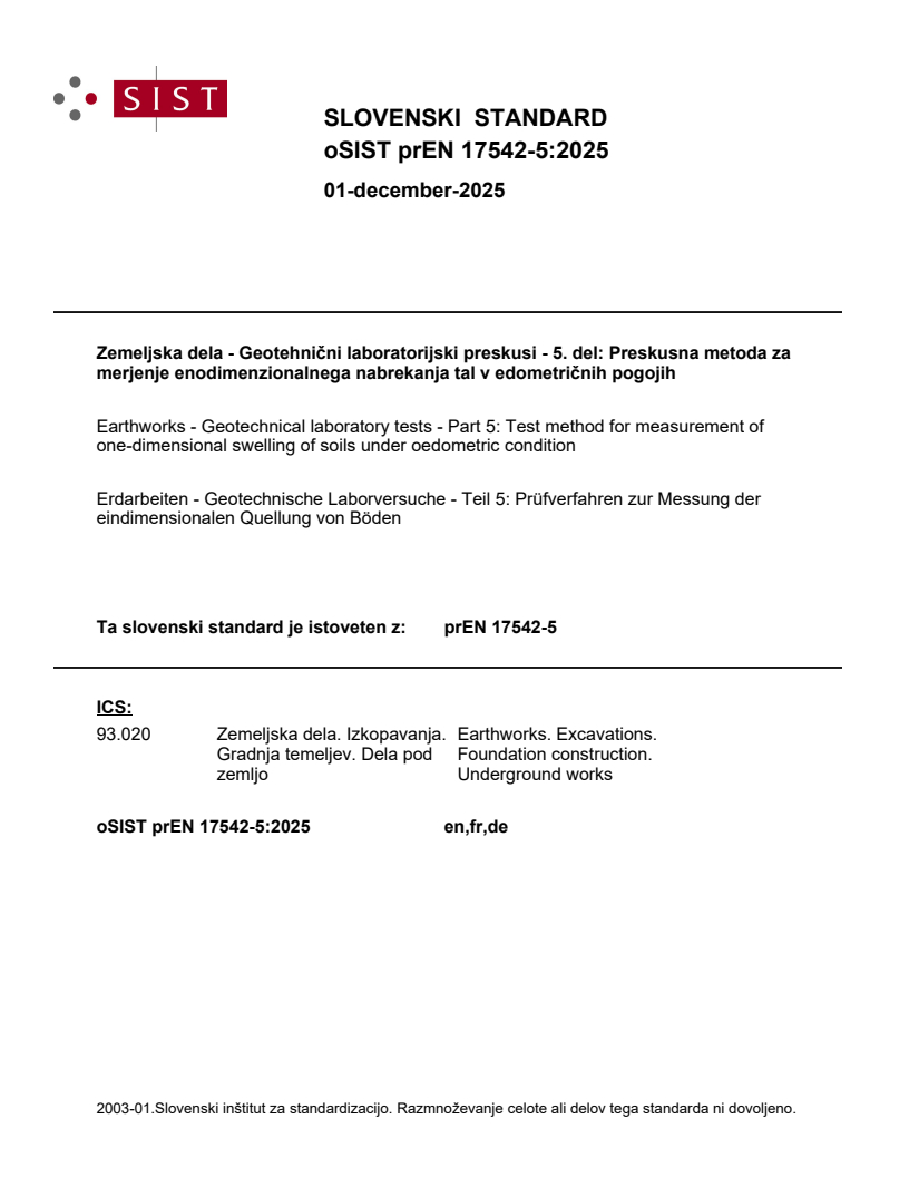 prEN 17542-5 prEN 17542-5:2025 - BARVE