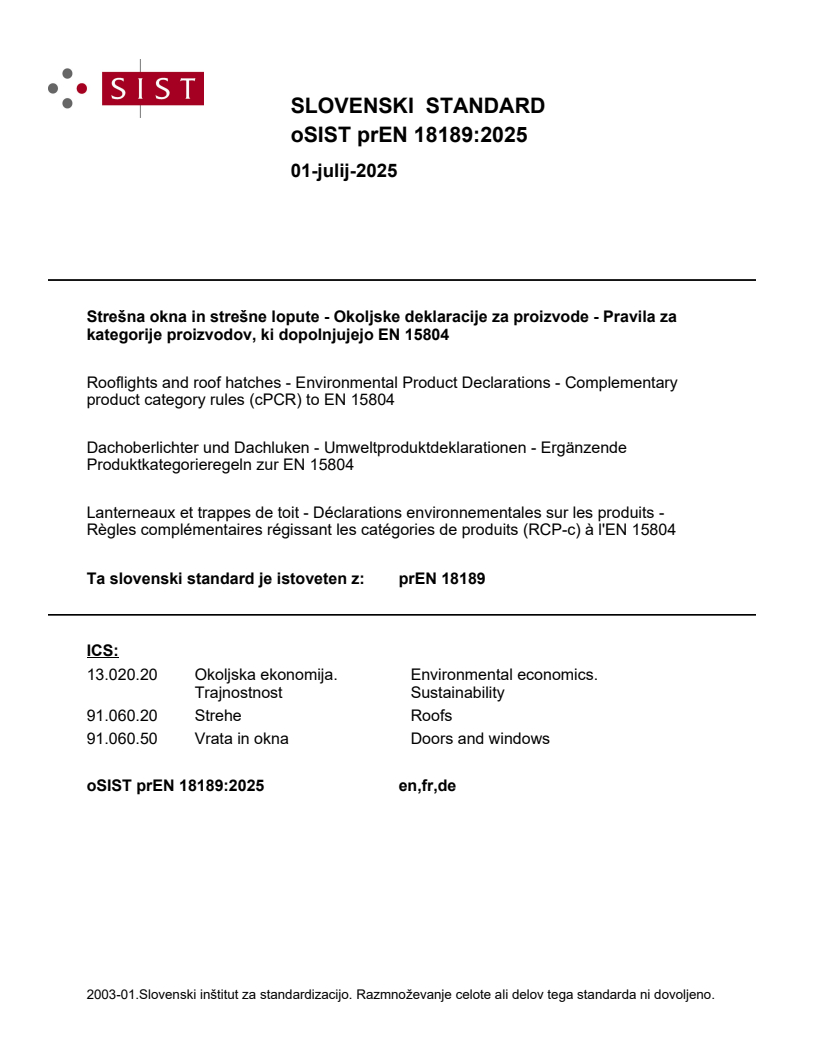 prEN 18189:2025