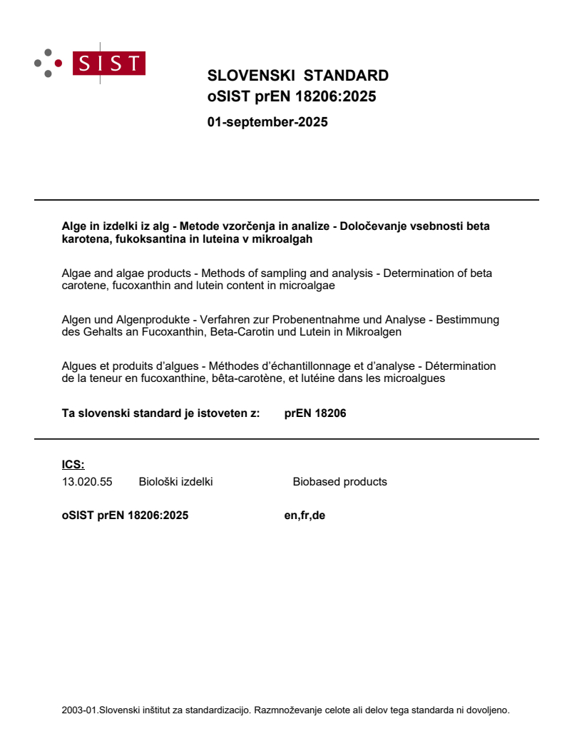 prEN 18206:2025 - BARVE