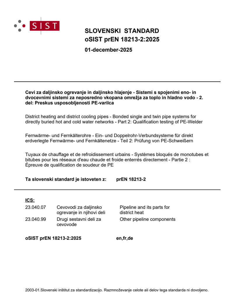 prEN 18213-2:2025 - BARVE