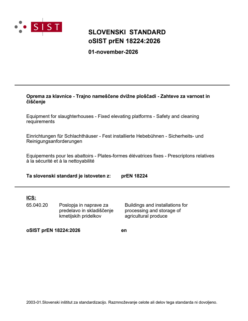 prEN 18224 prEN 18224:2026 - Page 1 preview