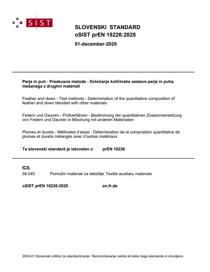 prEN 18226:2025