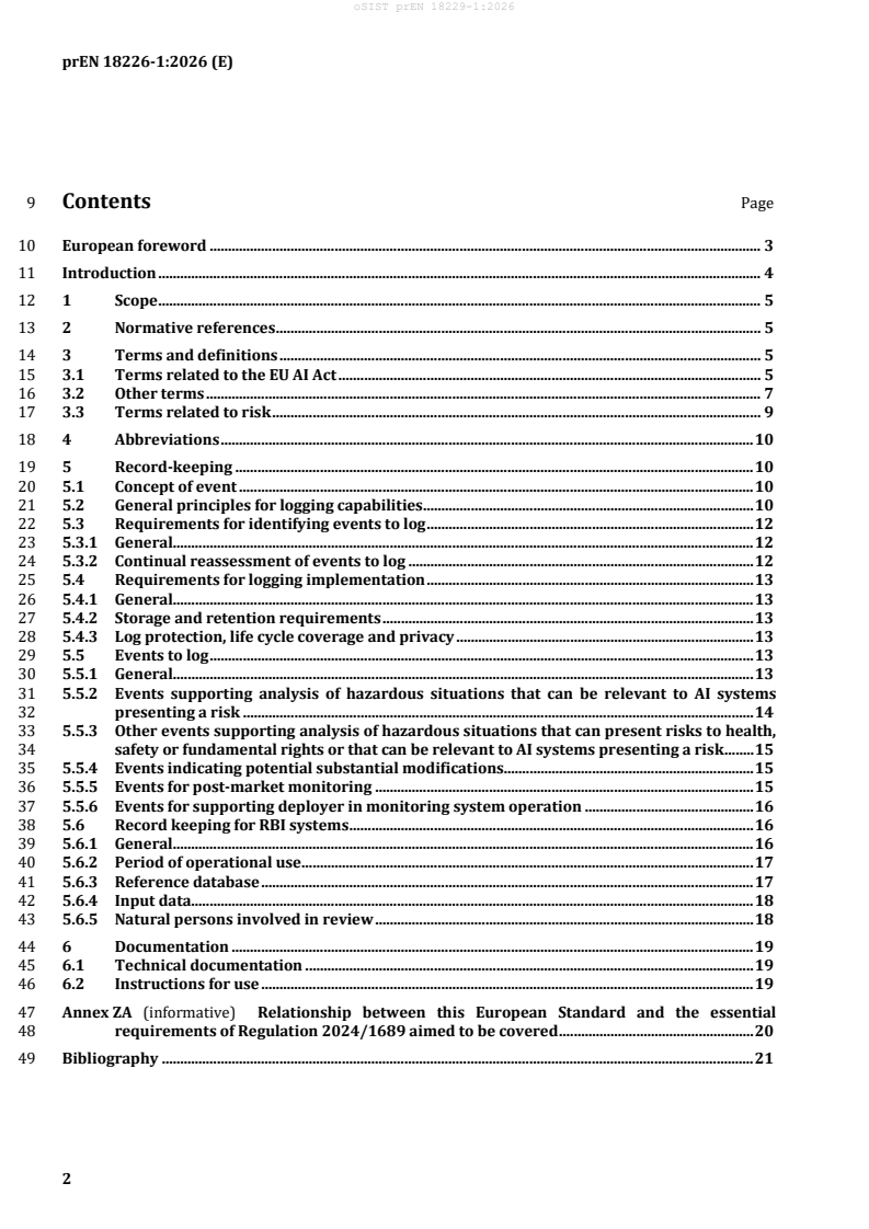 prEN 18229-1 prEN 18229-1:2026 - Page 4 preview