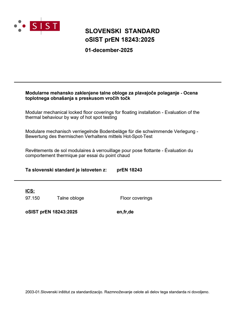 prEN 18243 prEN 18243:2025 - BARVE