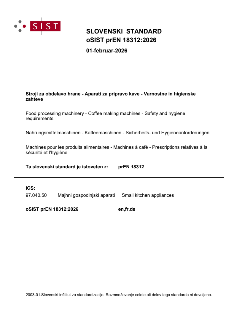 prEN 18312:2026 - BARVE