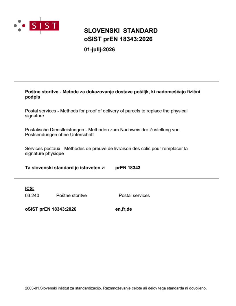 prEN 18343 prEN 18343:2026 - Page 1 preview