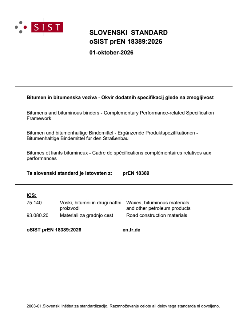 prEN 18389 prEN 18389:2026 - Page 1 preview