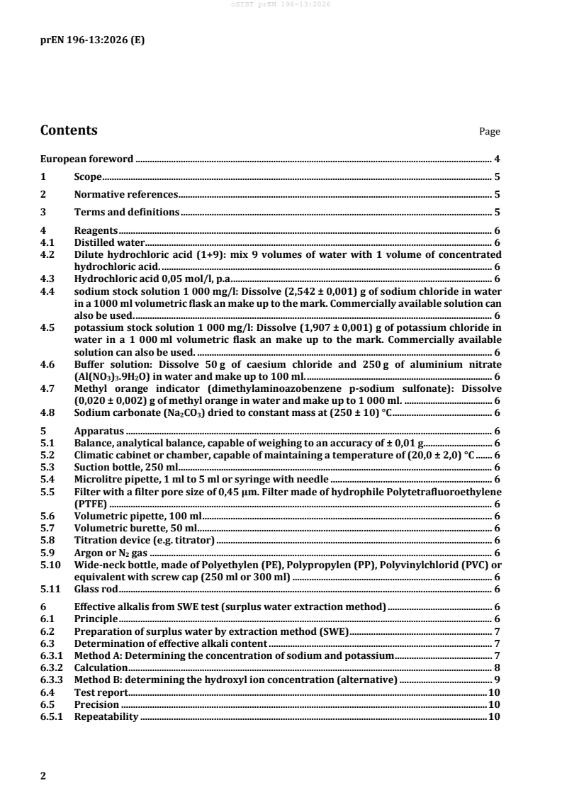 prEN 196-13 prEN 196-13:2026 - Page 4 preview
