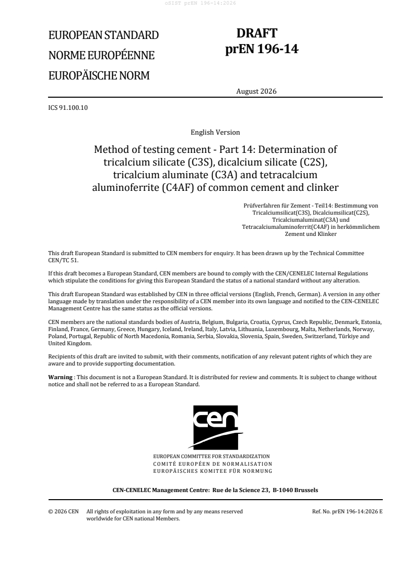 prEN 196-14 prEN 196-14:2026 - Page 3 preview