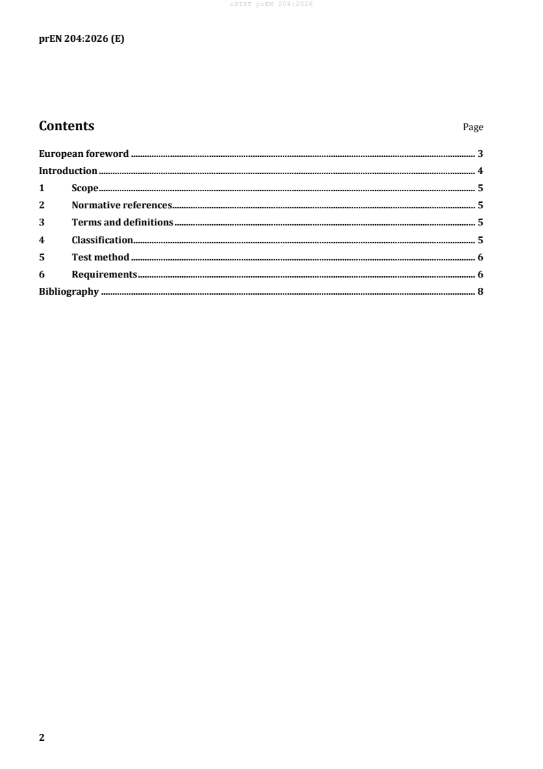 prEN 204 prEN 204:2026 - Page 4 preview