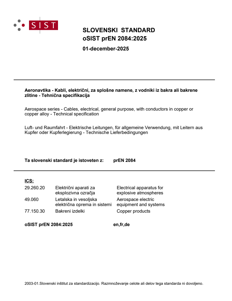 prEN 2084:2025