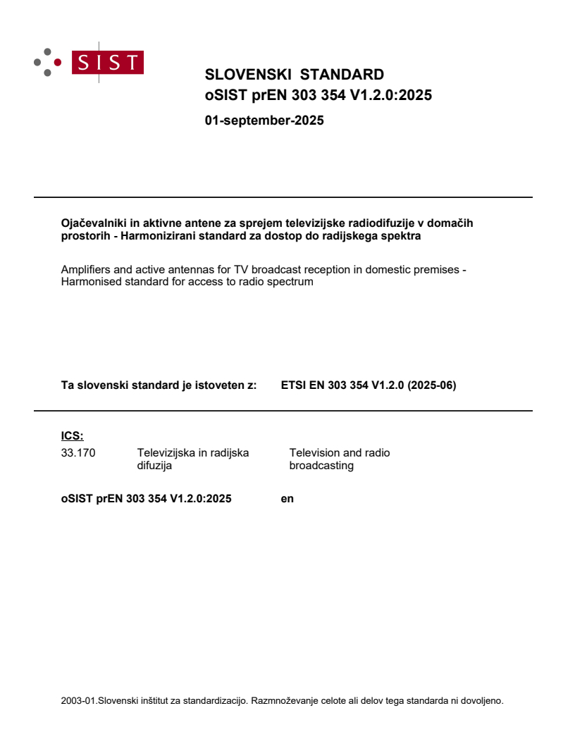 prEN 303 354 V1.2.0:2025 - BARVE