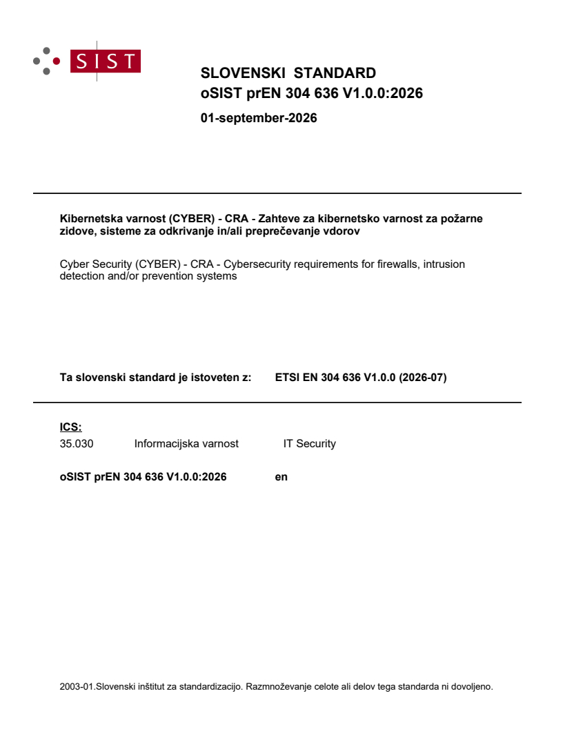 ETSI EN 304 636 V1.0.0 (2026-07) prEN 304 636 V1.0.0:2026 - Page 1 preview