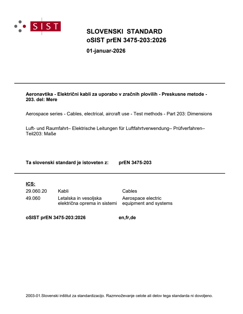 prEN 3475-203 prEN 3475-203:2026