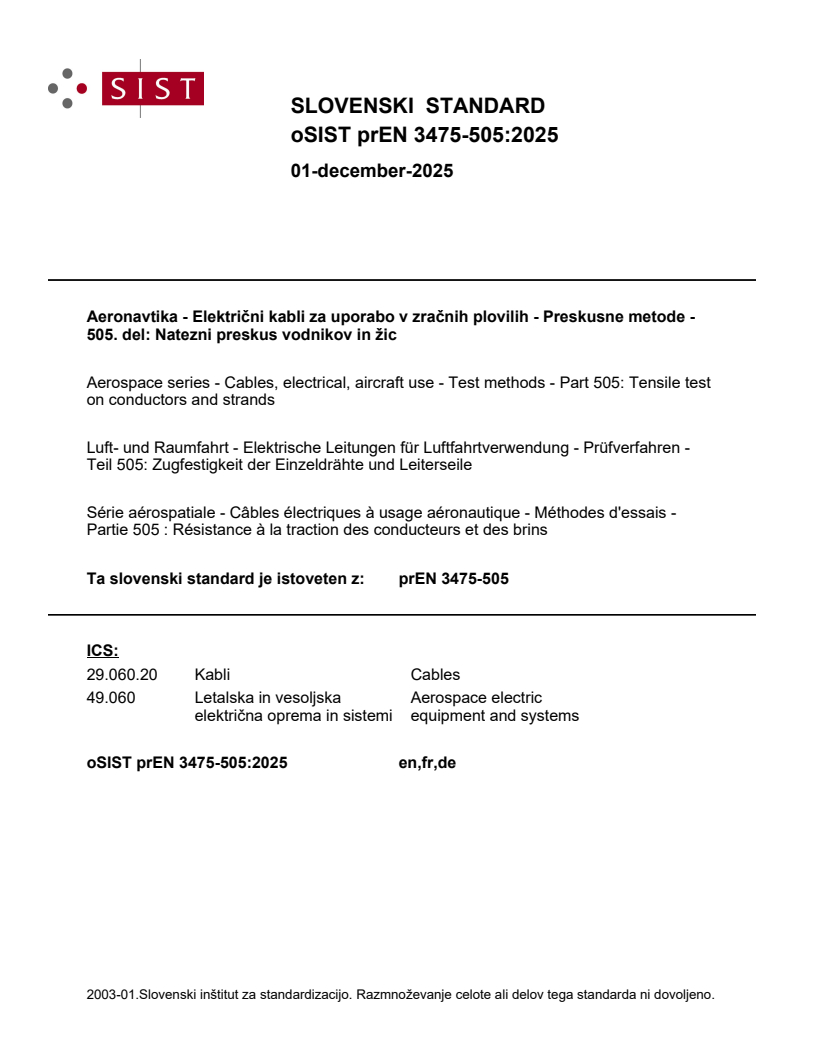 prEN 3475-505 prEN 3475-505:2025 - BARVE