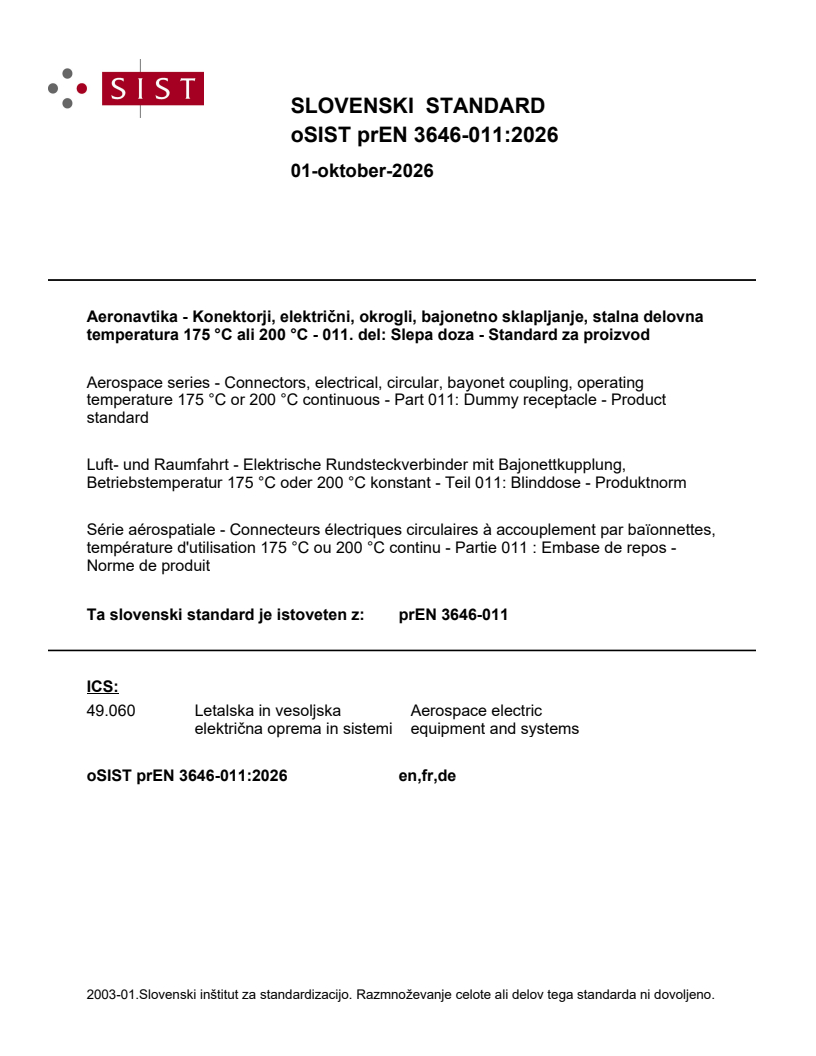 prEN 3646-011 prEN 3646-011:2026 - Page 1 preview